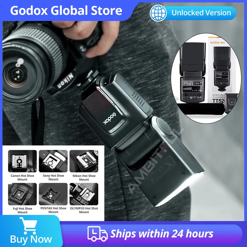 Godox Thinklite Camera Flash TT520II со встроенным беспроводным сигналом 433 МГц для зеркальных камер Canon Nikon Pentax Sony Fuji Olympus
Godox Thinklite Camera Flash TT520II со встроенным беспроводным сигналом 433 МГц для зеркальных камер Canon Nikon Pentax Sony Fuji Olympus