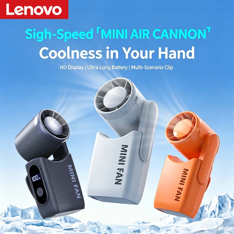 Lenovo Q88 High-Speed Handheld Fan Multifunctional Waist Clip Desktop Fan 2400 mAh Large-Capacity Mini Digital Display Fan
Lenovo Q88 High-Speed Handheld Fan Multifunctional Waist Clip Desktop Fan 2400 mAh Large-Capacity Mini Digital Display Fan