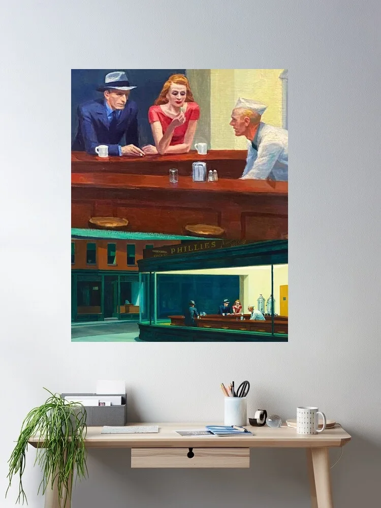 Edward Hopper, Nighthawks, 1942, Art Print Canvas Poster, Living Room Decor, Home Wall Picture
Edward Hopper, Nighthawks, 1942, Art Print Canvas Poster, Living Room Decor, Home Wall Picture