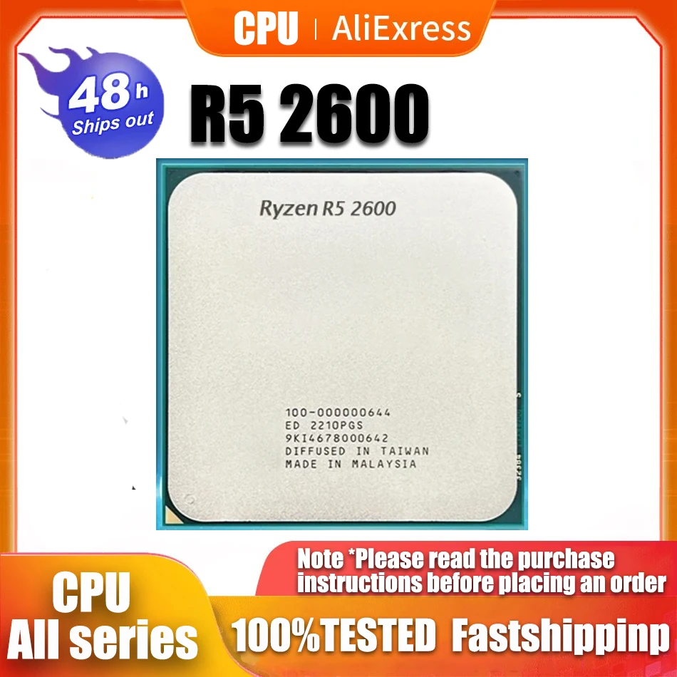 Ryzen 5 2600 R5 2600 3,4 ГГц шестиядерный двенадцатипоточный процессор YD2600BBM6IAF разъем AM4 новый без вентилятора
Ryzen 5 2600 R5 2600 3,4 ГГц шестиядерный двенадцатипоточный процессор YD2600BBM6IAF разъем AM4 новый без вентилятора
