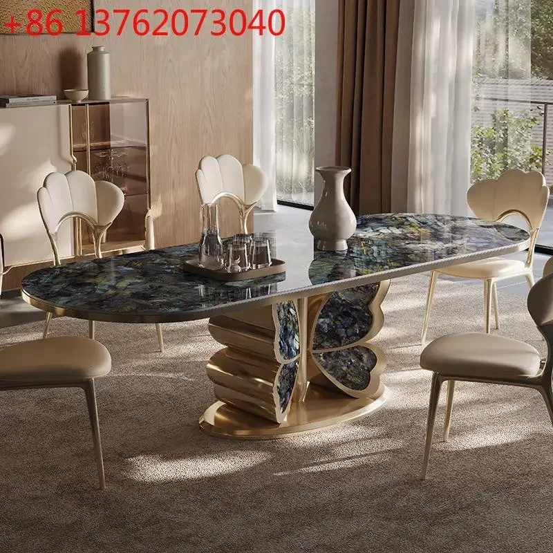 Luxury Butterfly Vein Marble Dining Table, Modern Minimalist Designer Table for Villa, Customizable Rectangle Kitchen Table
Luxury Butterfly Vein Marble Dining Table, Modern Minimalist Designer Table for Villa, Customizable Rectangle Kitchen Table