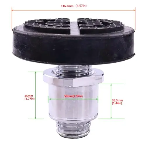 50mm Round Rubber Car Lift Support Pad With Steel Threaded Base And Anti-Slip Tread Surface
50mm Round Rubber Car Lift Support Pad With Steel Threaded Base And Anti-Slip Tread Surface