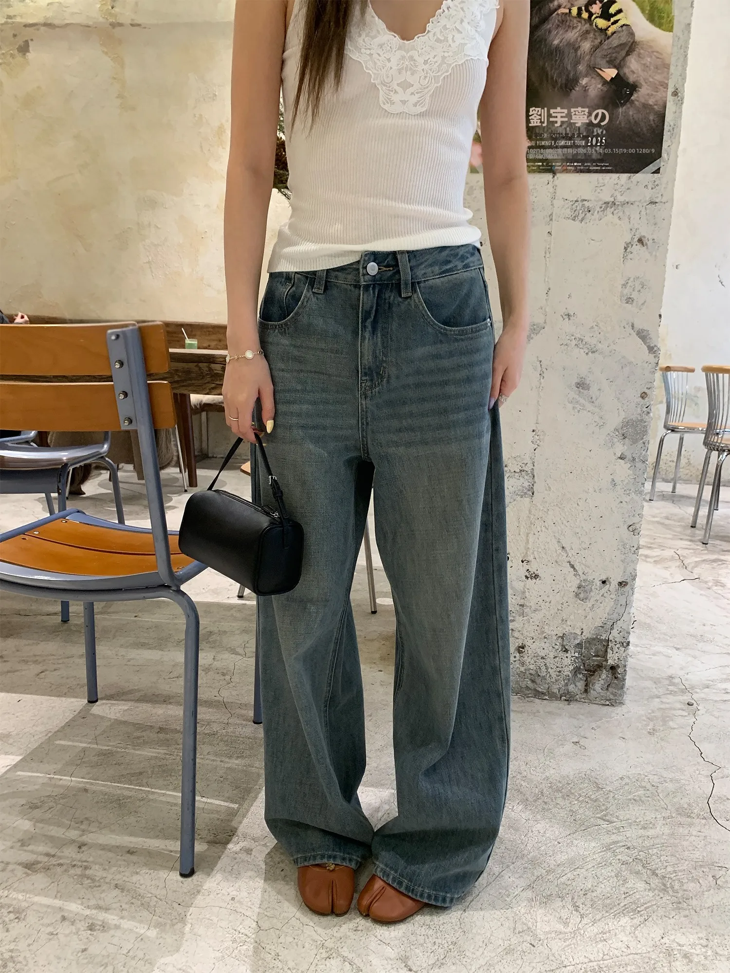Vintage High Waist Cotton Denim Pants Straight Leg Loose Women's Jeans Spring Summer Casual Blue Color Non-Shrinking
Vintage High Waist Cotton Denim Pants Straight Leg Loose Women's Jeans Spring Summer Casual Blue Color Non-Shrinking