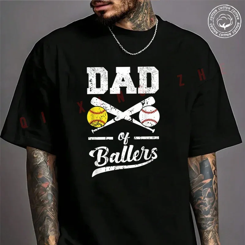 Dad Of Ballers Dad Of Baseball And Softball Player For Dad Motorcycle Cotton T-shirt Summer Casual Short Sleeved Unisex Tops
Dad Of Ballers Dad Of Baseball And Softball Player For Dad Motorcycle Cotton T-shirt Summer Casual Short Sleeved Unisex Tops