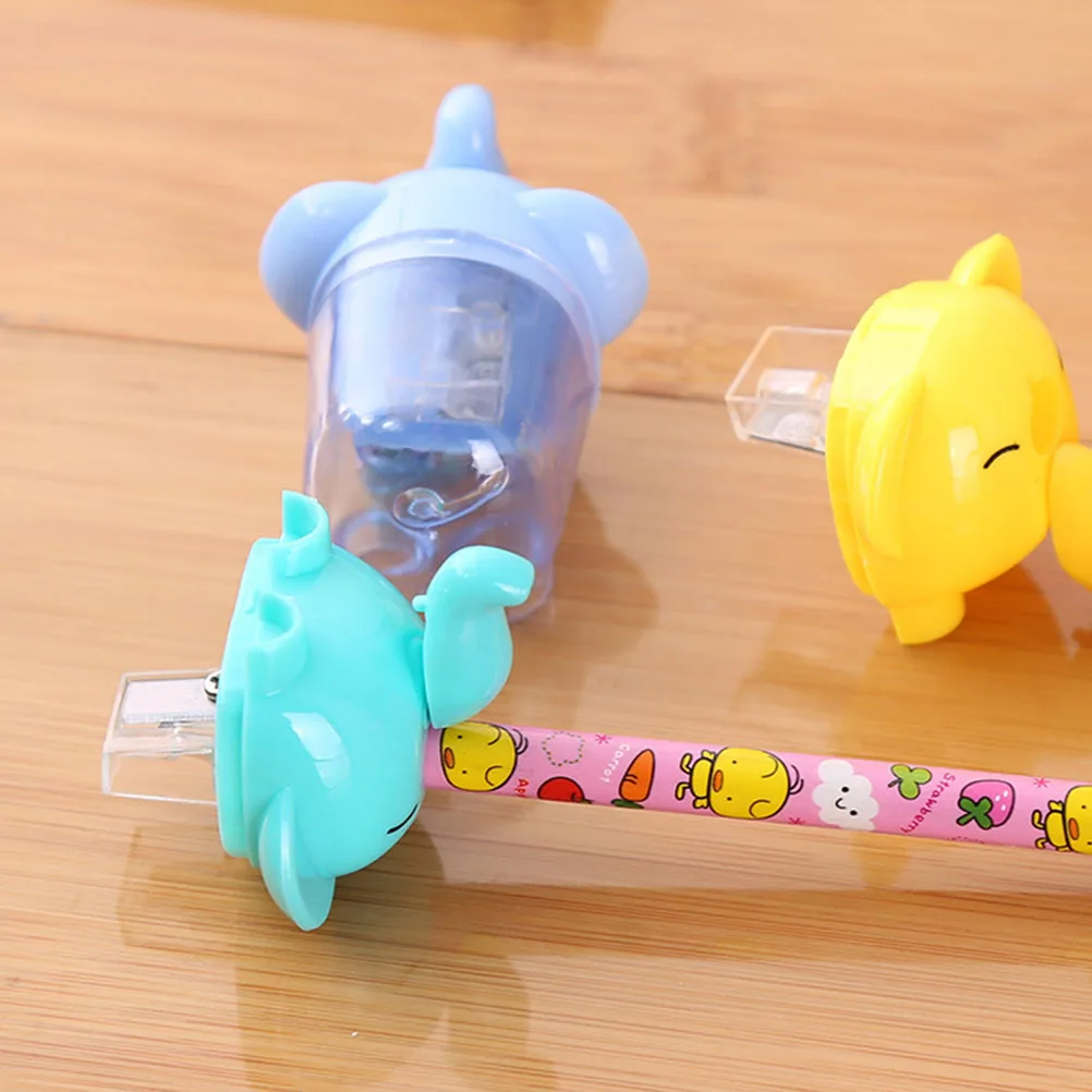 10pcs Plastic Cartoon Elephant Pencil Sharpener Students Stationery Supplies for Kids Children (Mixed Color)
10pcs Plastic Cartoon Elephant Pencil Sharpener Students Stationery Supplies for Kids Children (Mixed Color)