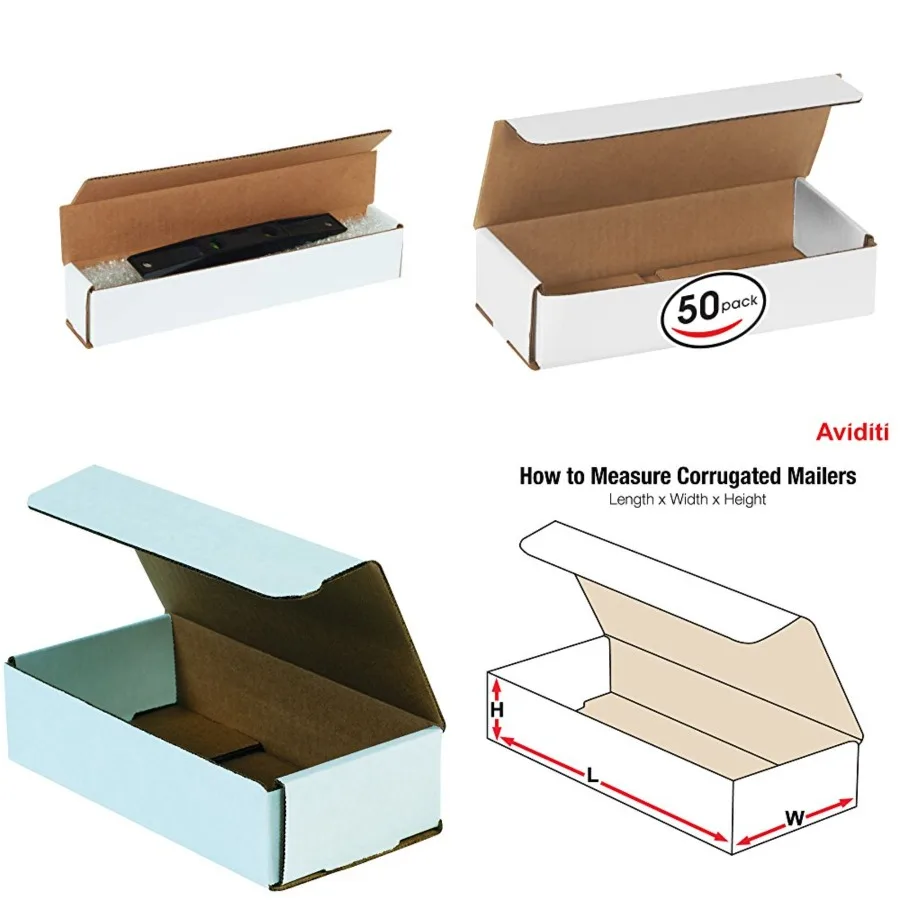 Mailer Boxes Small 9"L x 4"W x 2"H 50-Pack - Corrugated Cardboard Box for Shipping, Moving, Mailing, Packing, Packaging and Sto
Mailer Boxes Small 9"L x 4"W x 2"H 50-Pack - Corrugated Cardboard Box for Shipping, Moving, Mailing, Packing, Packaging and Sto
