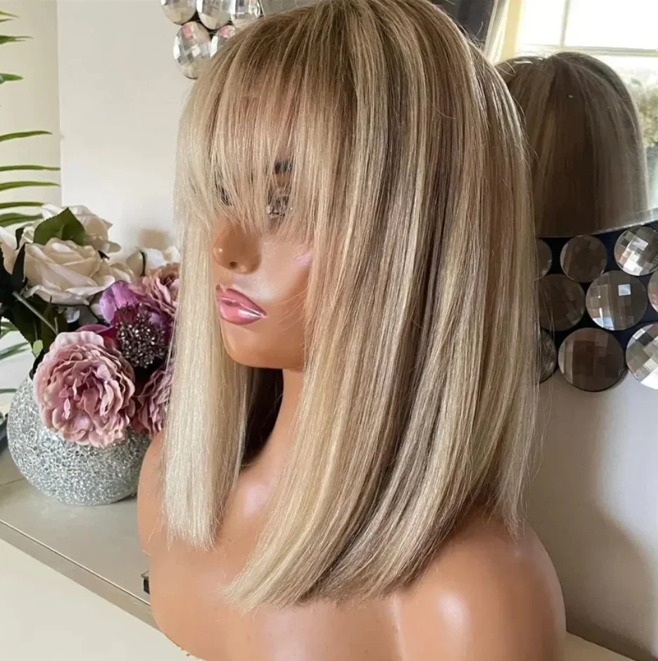 Ash Blonde Wig Ginger Blonde Wig Short Straight with bangs Wig Soft Wig Dark Roots Wig Ash Wig Daily Use Cosplay Synthetic Wig
Ash Blonde Wig Ginger Blonde Wig Short Straight with bangs Wig Soft Wig Dark Roots Wig Ash Wig Daily Use Cosplay Synthetic Wig