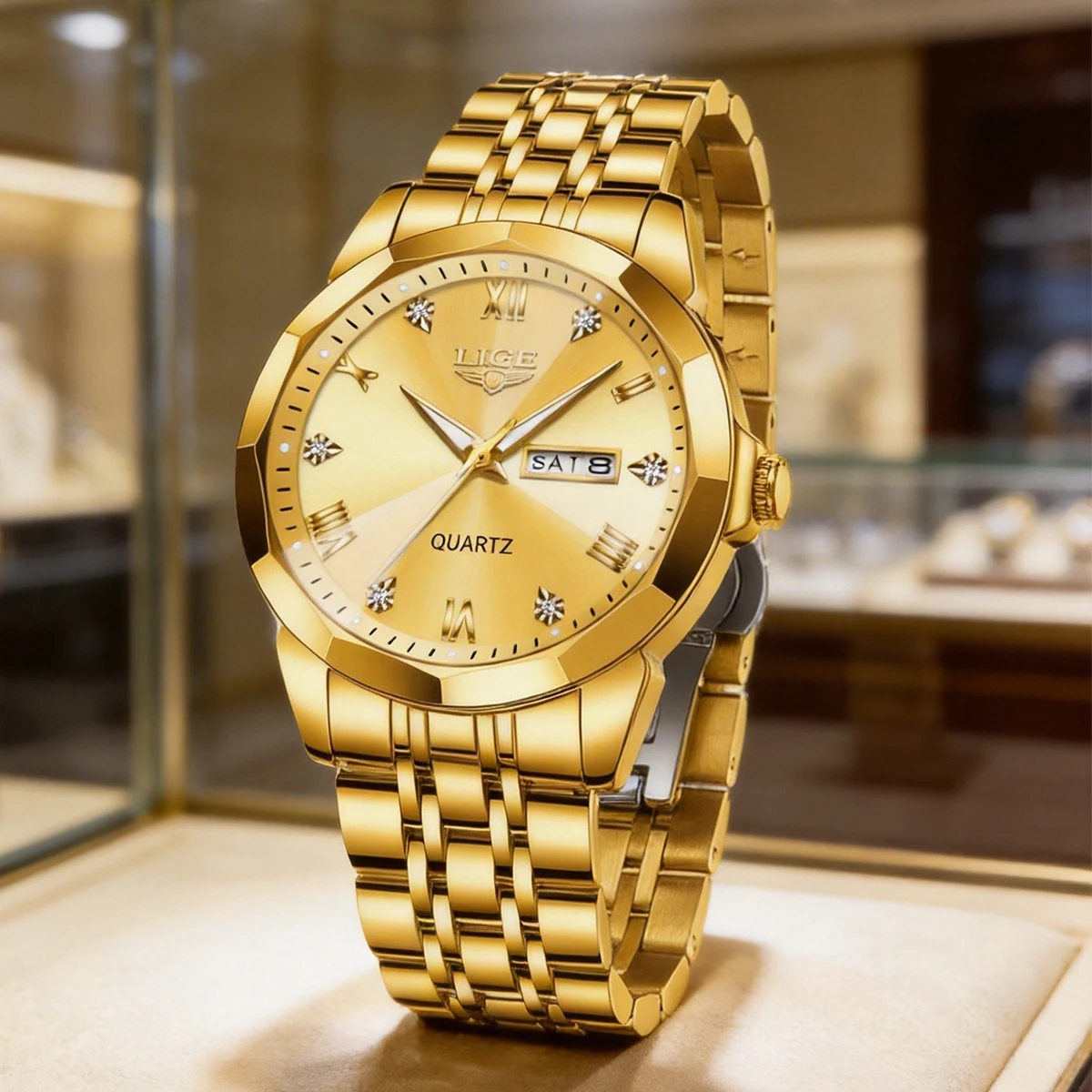 LIGE New Watch for Men Original Quartz Waterproof Male Wristwatch Gold Stainless Steel Strap High-end Luxury Man Watch Clock
LIGE New Watch for Men Original Quartz Waterproof Male Wristwatch Gold Stainless Steel Strap High-end Luxury Man Watch Clock