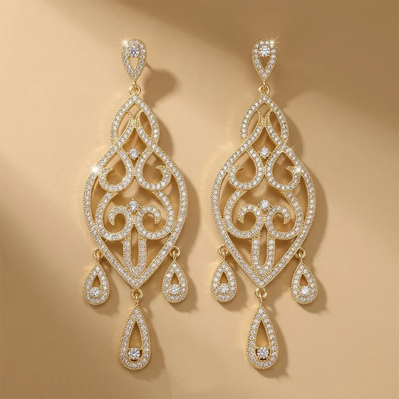 Baroque Vintage Gold Color Chandelier Earrings Teardrop Shape Earrings for Bride Bohemian Ethnic Luxury Dangle Earrings Jewelry
Baroque Vintage Gold Color Chandelier Earrings Teardrop Shape Earrings for Bride Bohemian Ethnic Luxury Dangle Earrings Jewelry