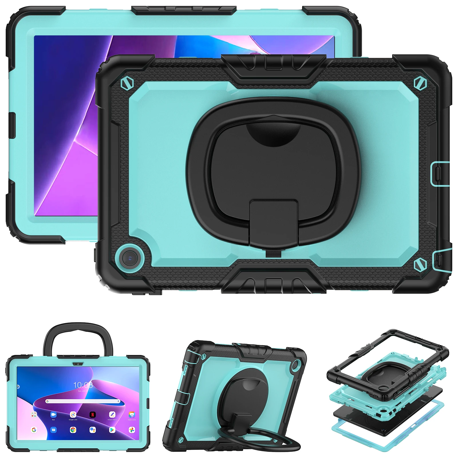 Rotating Case Universal For Lenovo Tab M10 Plus 3rd Gen 2022 Xiaoxin Pad 10.6 TB125FU TB128FU TBXU Stand Cover Shoulder Strap
Rotating Case Universal For Lenovo Tab M10 Plus 3rd Gen 2022 Xiaoxin Pad 10.6 TB125FU TB128FU TBXU Stand Cover Shoulder Strap