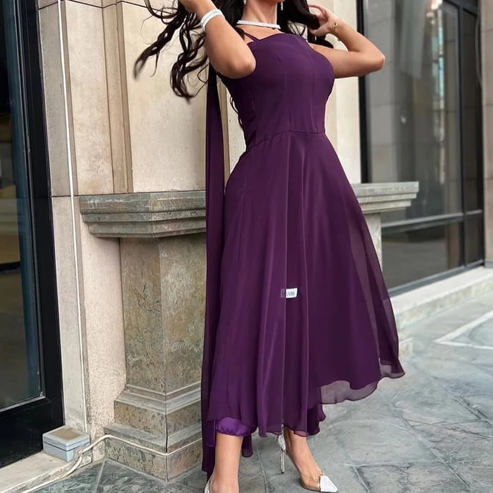 Short and Elegant Party Gowns Square Neck Tea Length Solid Color Pleats Chiffon Sleeveless Straight Dresses For Formal Occasions
Short and Elegant Party Gowns Square Neck Tea Length Solid Color Pleats Chiffon Sleeveless Straight Dresses For Formal Occasions
