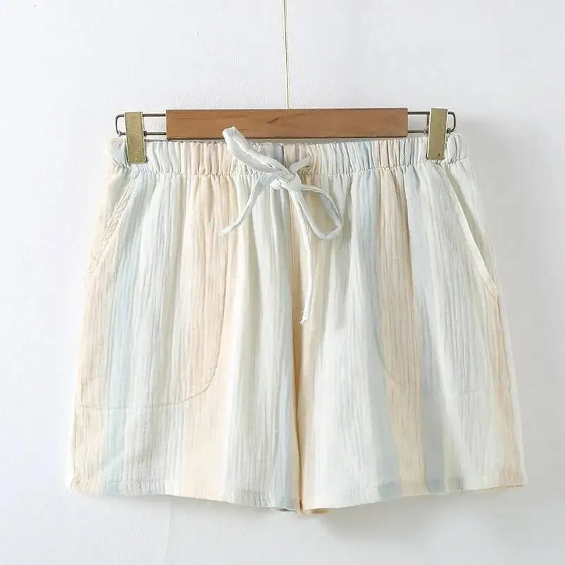 Летняя хлопковая женская домашняя одежда с принтом, дышащие, удобные, впитывающие пот, большие и тонкие женские шорты-манмы
Летняя хлопковая женская домашняя одежда с принтом, дышащие, удобные, впитывающие пот, большие и тонкие женские шорты-манмы