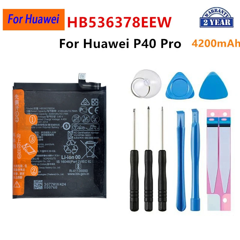 100% Orginal HB536378EEW 4200mAh Phone Battery For HUAWEI P40 Pro P40Pro Replacement Batteries
100% Orginal HB536378EEW 4200mAh Phone Battery For HUAWEI P40 Pro P40Pro Replacement Batteries