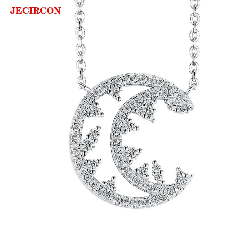 JECIRCON S925 Sterling Silver Star-Moon Pendant Necklace, Greek Retro Mythology Inspired Design, Full Moissanite Party Jewelry
JECIRCON S925 Sterling Silver Star-Moon Pendant Necklace, Greek Retro Mythology Inspired Design, Full Moissanite Party Jewelry