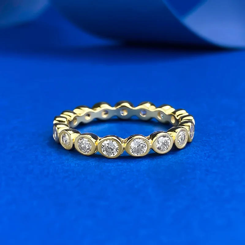 Sparkling Full High Carbon Diamonds Rings for Women - Gold Plated Engagement Ring & Female Wedding Band Jewelry Gift
Sparkling Full High Carbon Diamonds Rings for Women - Gold Plated Engagement Ring & Female Wedding Band Jewelry Gift