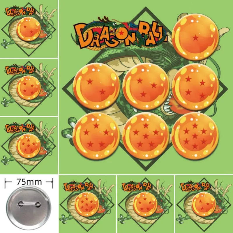7pcs Dragon Ball Anime Peripheral Tinplate Badge Student Bag Button Pin Unisex Backpack Brooch Charms Lapel Pin Decor Decoration
7pcs Dragon Ball Anime Peripheral Tinplate Badge Student Bag Button Pin Unisex Backpack Brooch Charms Lapel Pin Decor Decoration