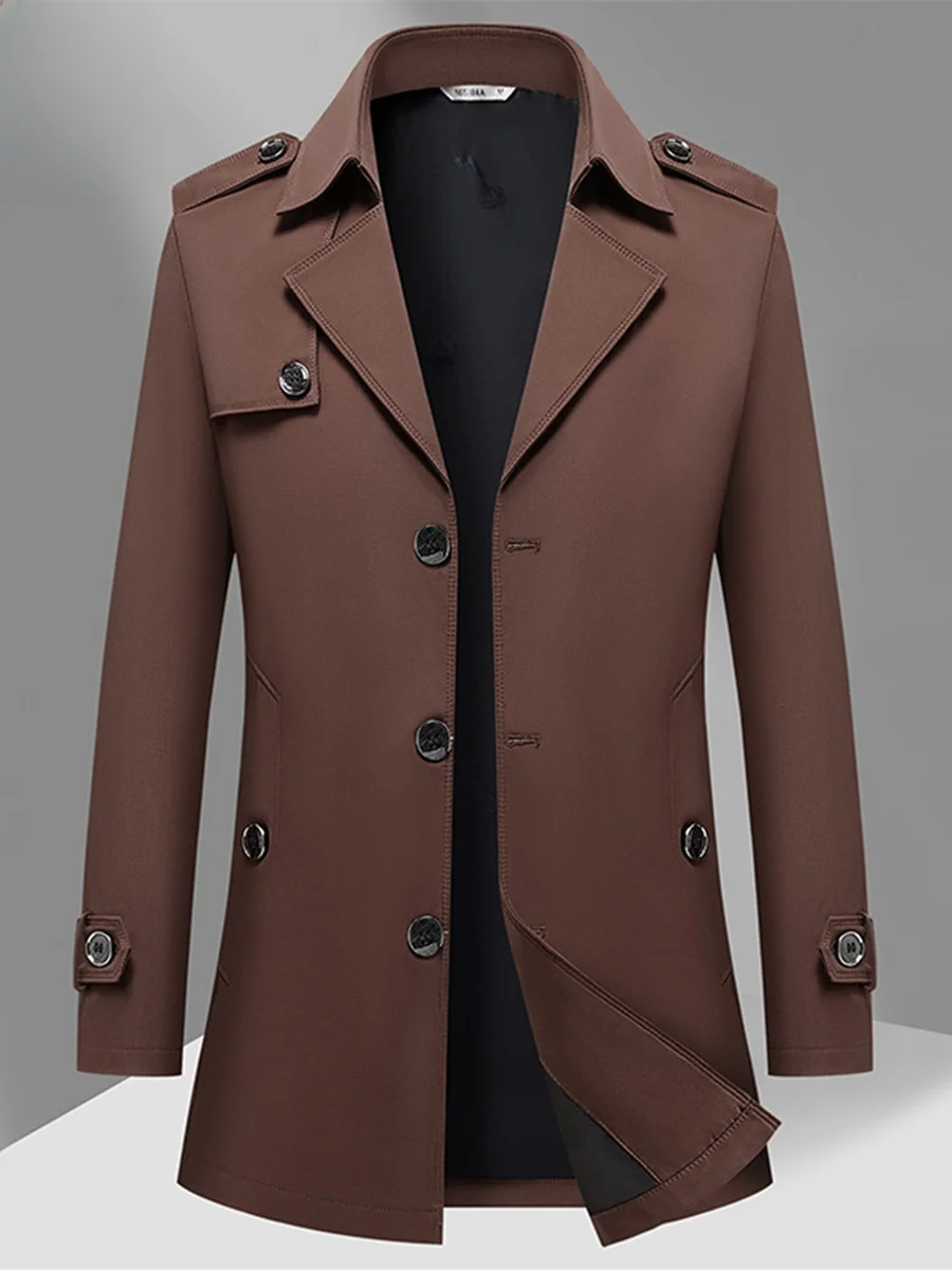 Men's Slim Fit Spring Autumn New Sle Casual Coat Lightweight Flip Collar Long Coat Breathable Waterproof Windproof
Men's Slim Fit Spring Autumn New Sle Casual Coat Lightweight Flip Collar Long Coat Breathable Waterproof Windproof