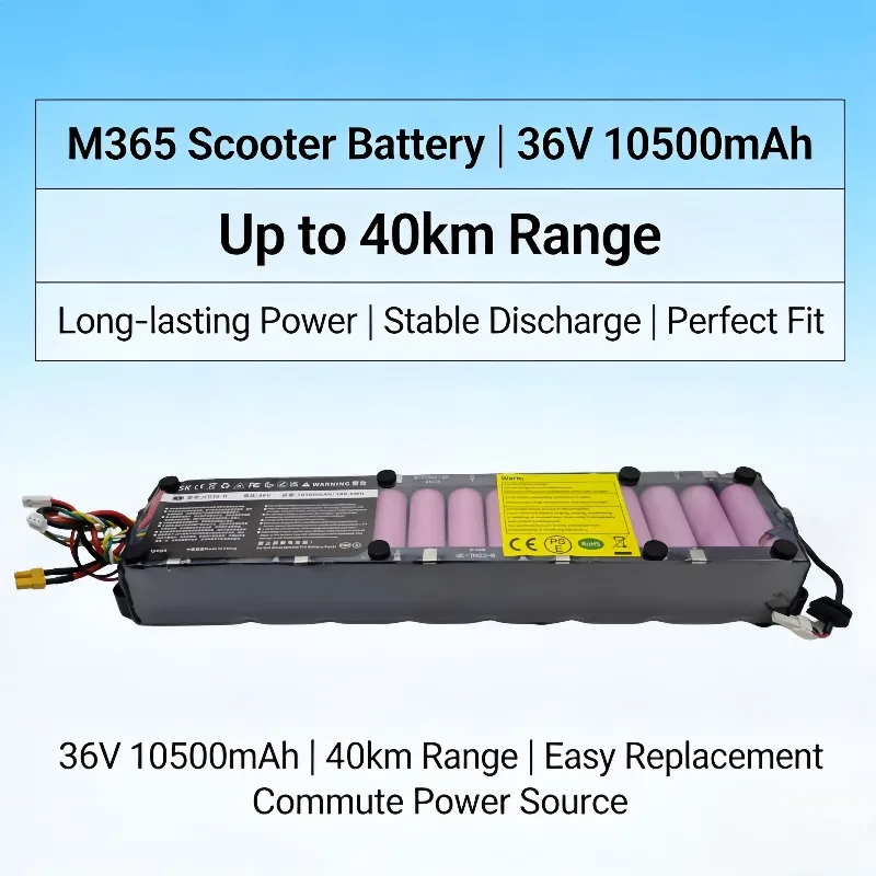 M365 Pro, стабильный источник питания 36В, долговечный аккумулятор 10500 мАч, удваивающий время работы от батареи.
M365 Pro, стабильный источник питания 36В, долговечный аккумулятор 10500 мАч, удваивающий время работы от батареи.