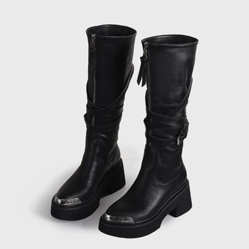 Fashion Women's Boots High-end Designer Leather Thick Heel Knight Boots for Women High Quality Comfort Women's Shoes Botas Mujer
Fashion Women's Boots High-end Designer Leather Thick Heel Knight Boots for Women High Quality Comfort Women's Shoes Botas Mujer