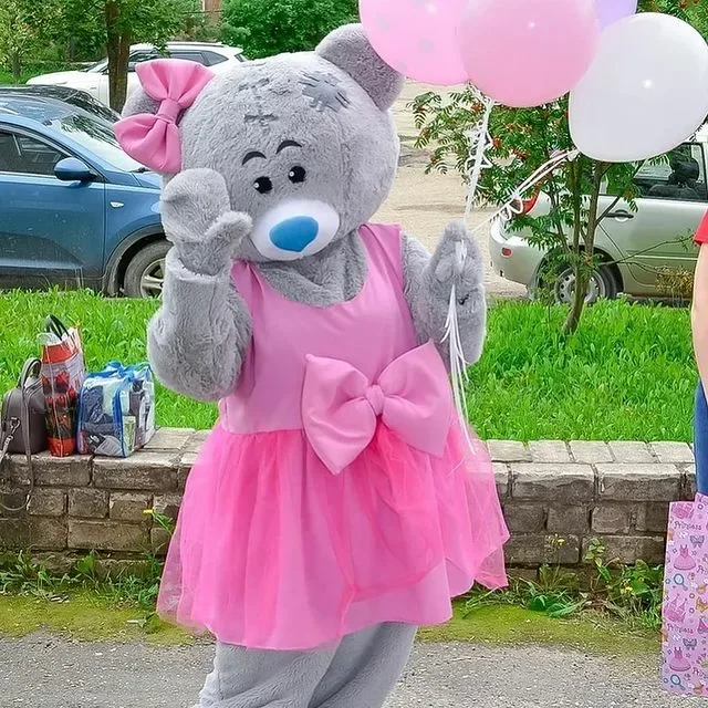 Pink Dress Grey Bear Costume Anime Adult Teddy Bear Christmas Halloween Carnival Party Events Christmas Gift
Pink Dress Grey Bear Costume Anime Adult Teddy Bear Christmas Halloween Carnival Party Events Christmas Gift