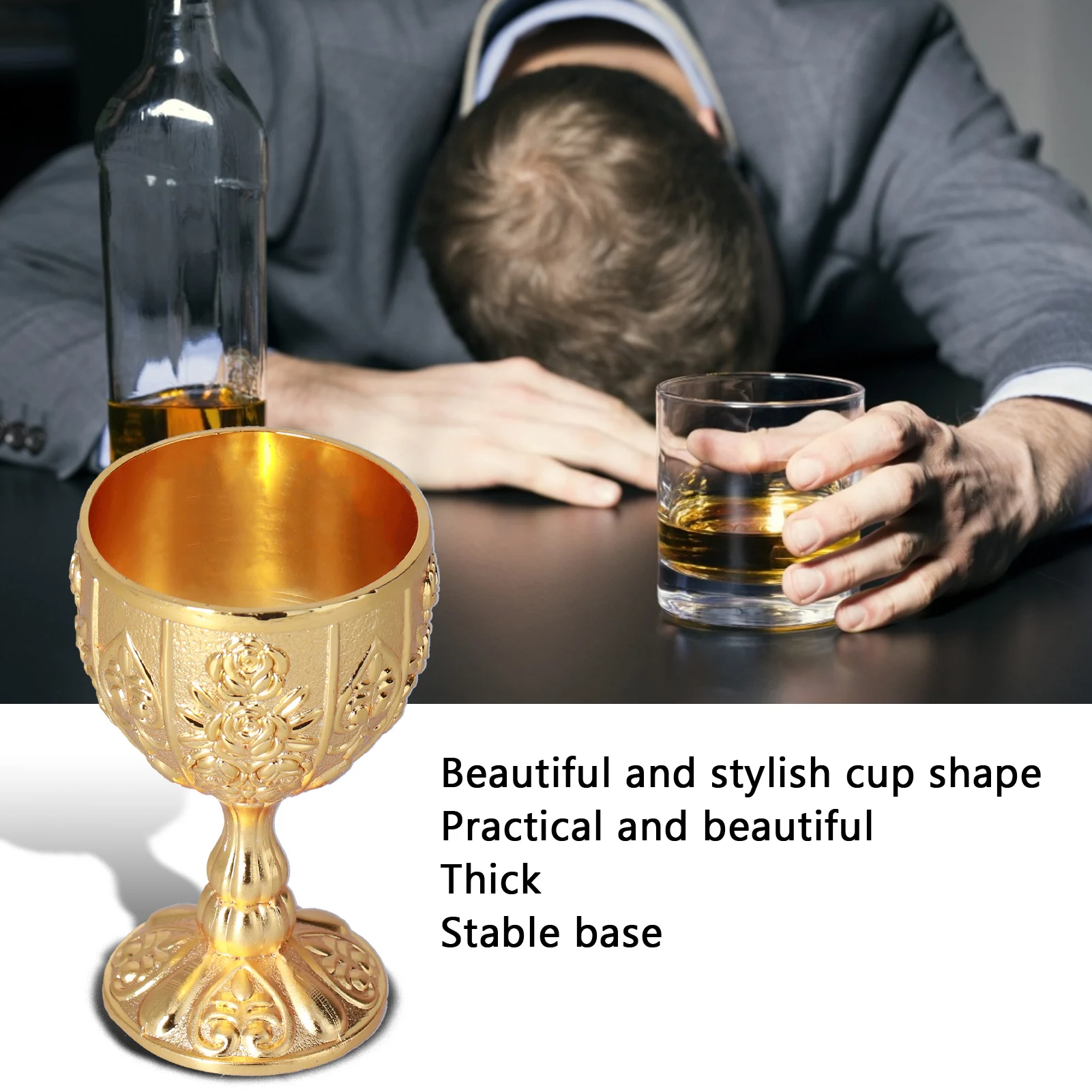 High Grade European Golden Retro Goblet 2Pcs 30ML - Perfect Ornament for Home Party Wedding Gift
High Grade European Golden Retro Goblet 2Pcs 30ML - Perfect Ornament for Home Party Wedding Gift