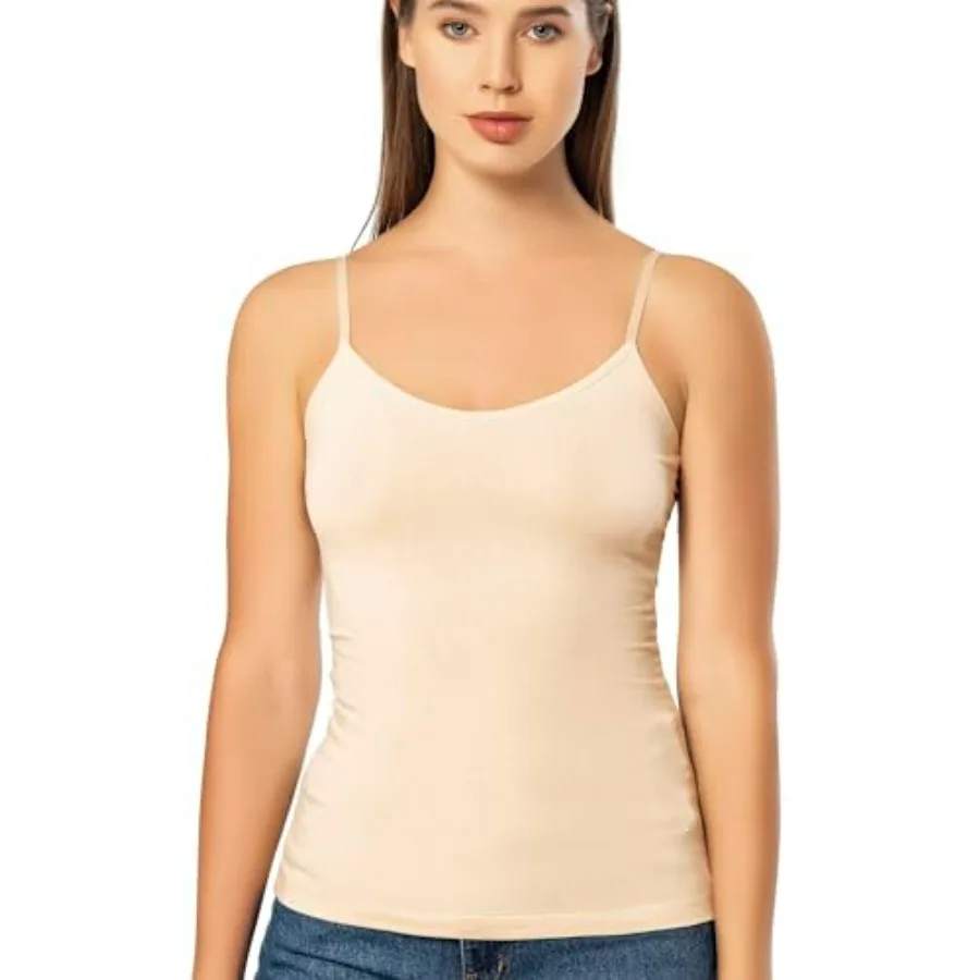 VAVONNE Spaghetti Strap Camisole Tank Tops for Women, Basic Slim-Fit Cotton Cami Undershirts
VAVONNE Spaghetti Strap Camisole Tank Tops for Women, Basic Slim-Fit Cotton Cami Undershirts