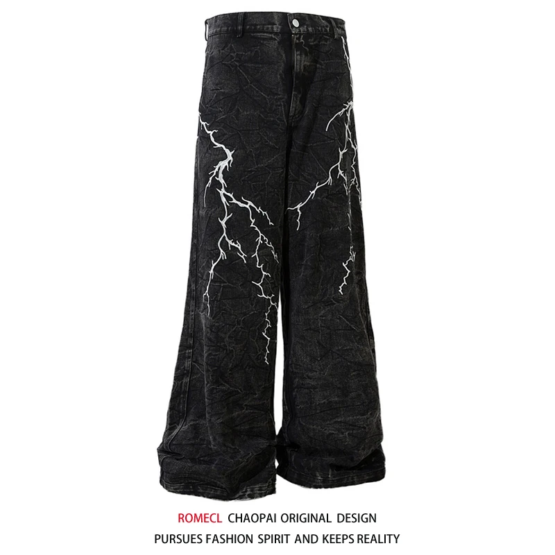 Loose Casual Street Sle Jeans Men Women Loose Wide Leg Long Pants ROMECL Brand Vintage Fla Print Youth ular Jeans
Loose Casual Street Sle Jeans Men Women Loose Wide Leg Long Pants ROMECL Brand Vintage Fla Print Youth ular Jeans