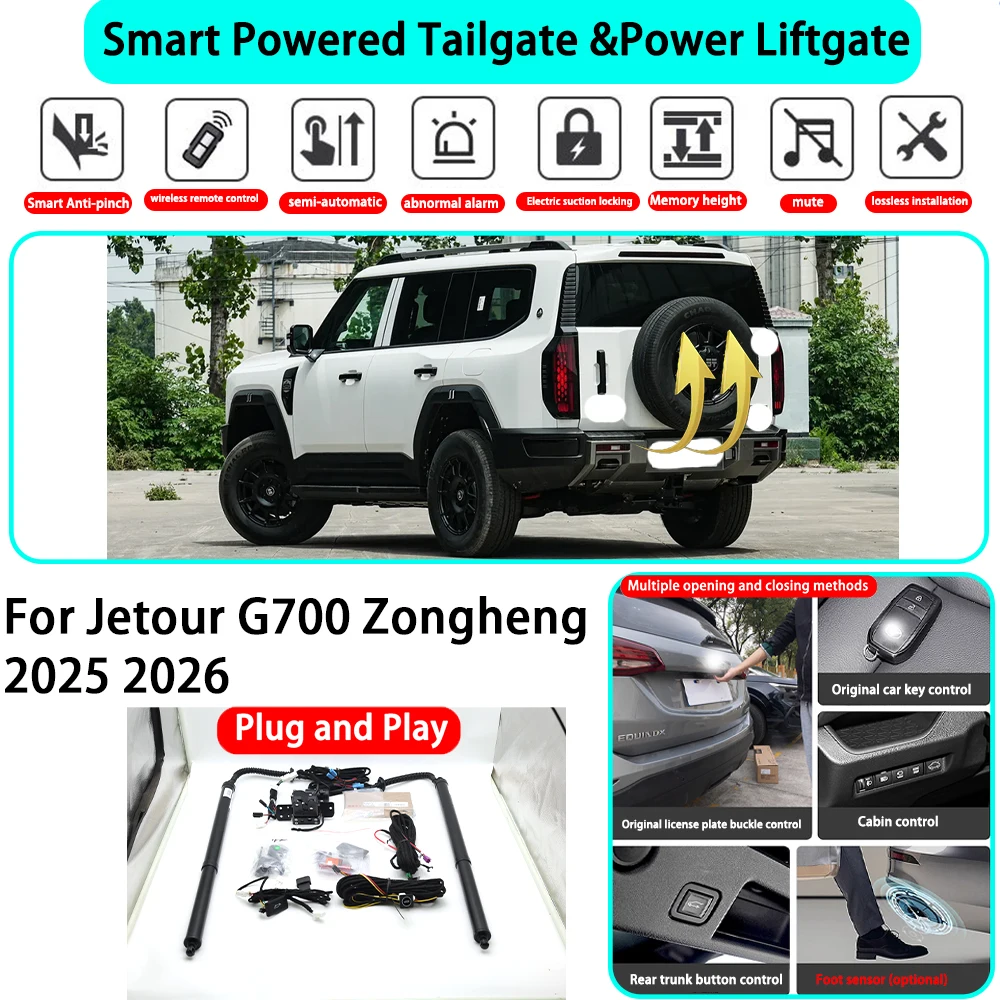 for Jetour G700 Zongheng 2025 2026 Smart Automatic Powered Tailgate Electric Power Tailgate Lift Kit Key Close Plug and Play
for Jetour G700 Zongheng 2025 2026 Smart Automatic Powered Tailgate Electric Power Tailgate Lift Kit Key Close Plug and Play 