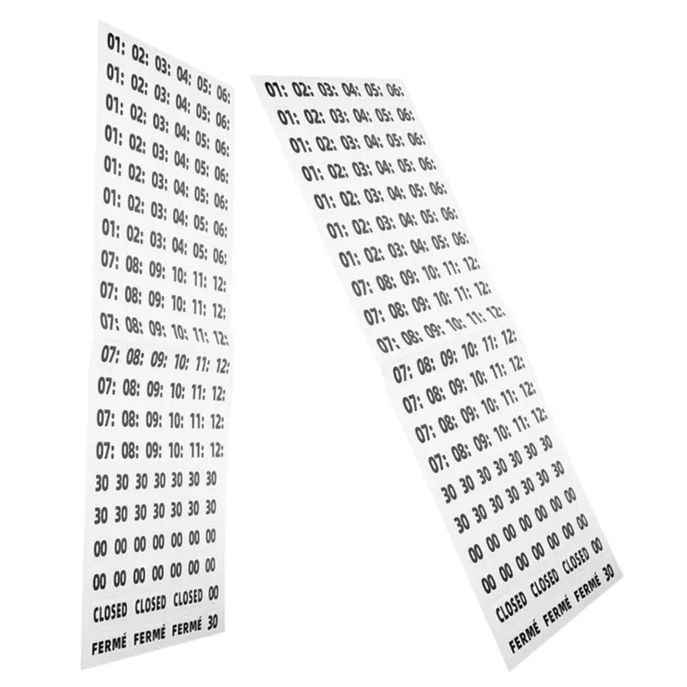 Business Opening Hour Sticker Sheets Easy to Adjust Time Divisions and Fade Resistant Open Closed Sticker for Business
Business Opening Hour Sticker Sheets Easy to Adjust Time Divisions and Fade Resistant Open Closed Sticker for Business