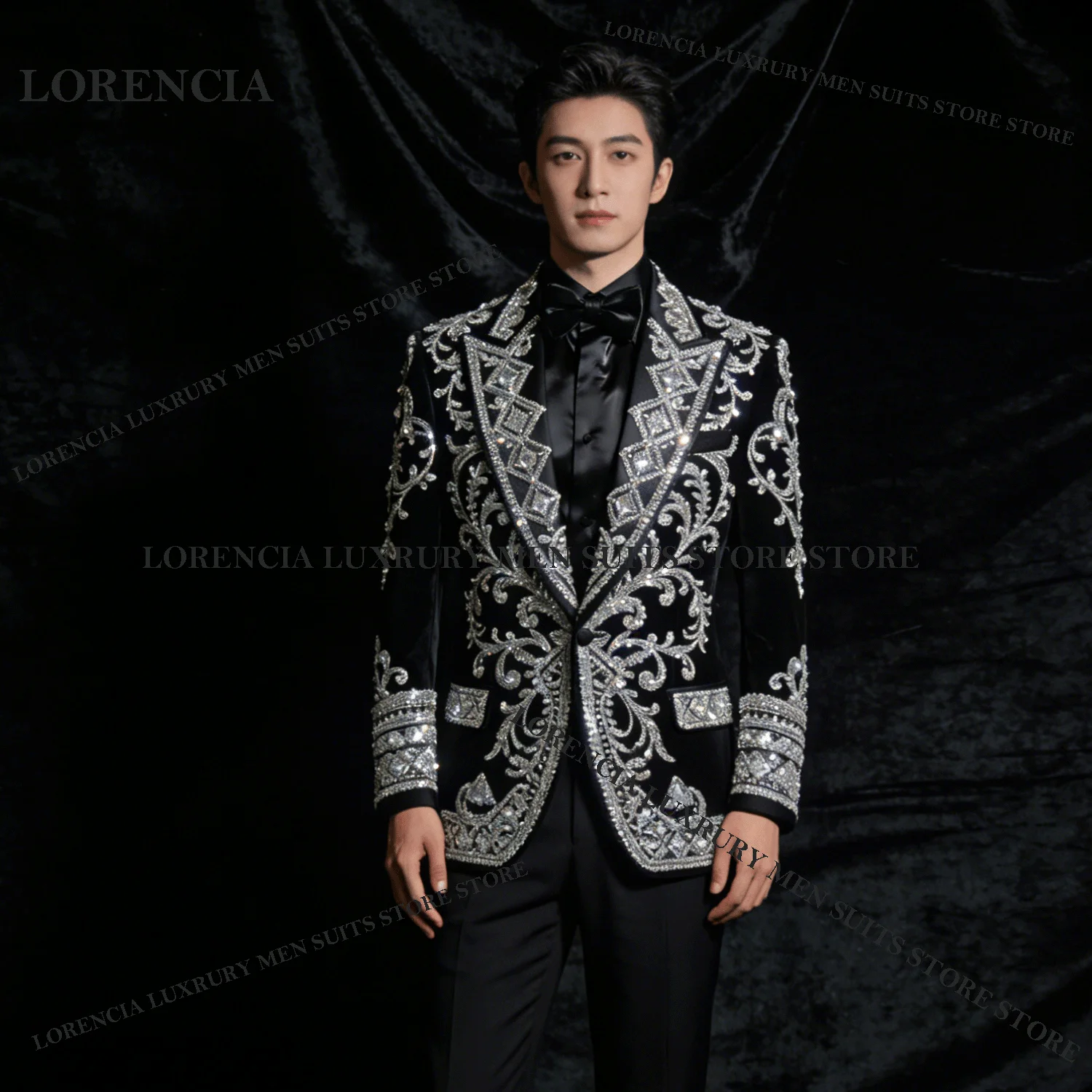 Изысканные мужские костюмы с бриллиантовым дизайном по индивидуальному заказу, блестящие свадебные смокинги, модные тонкие Ropa hombre, комплекты из 2 предметов, мужские пиджаки для жениха
Изысканные мужские костюмы с бриллиантовым дизайном по индивидуальному заказу, блестящие свадебные смокинги, модные тонкие Ropa hombre, комплекты из 2 предметов, мужские пиджаки для жениха