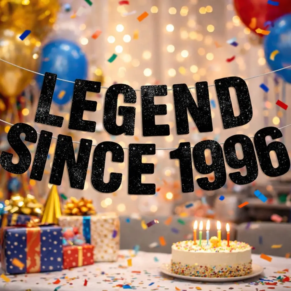 Black Paper Legend Since 1996 Banner Garland Celebrate Happy Birthday Banner Decorative Handmade Lucky Hanging Flag
Black Paper Legend Since 1996 Banner Garland Celebrate Happy Birthday Banner Decorative Handmade Lucky Hanging Flag