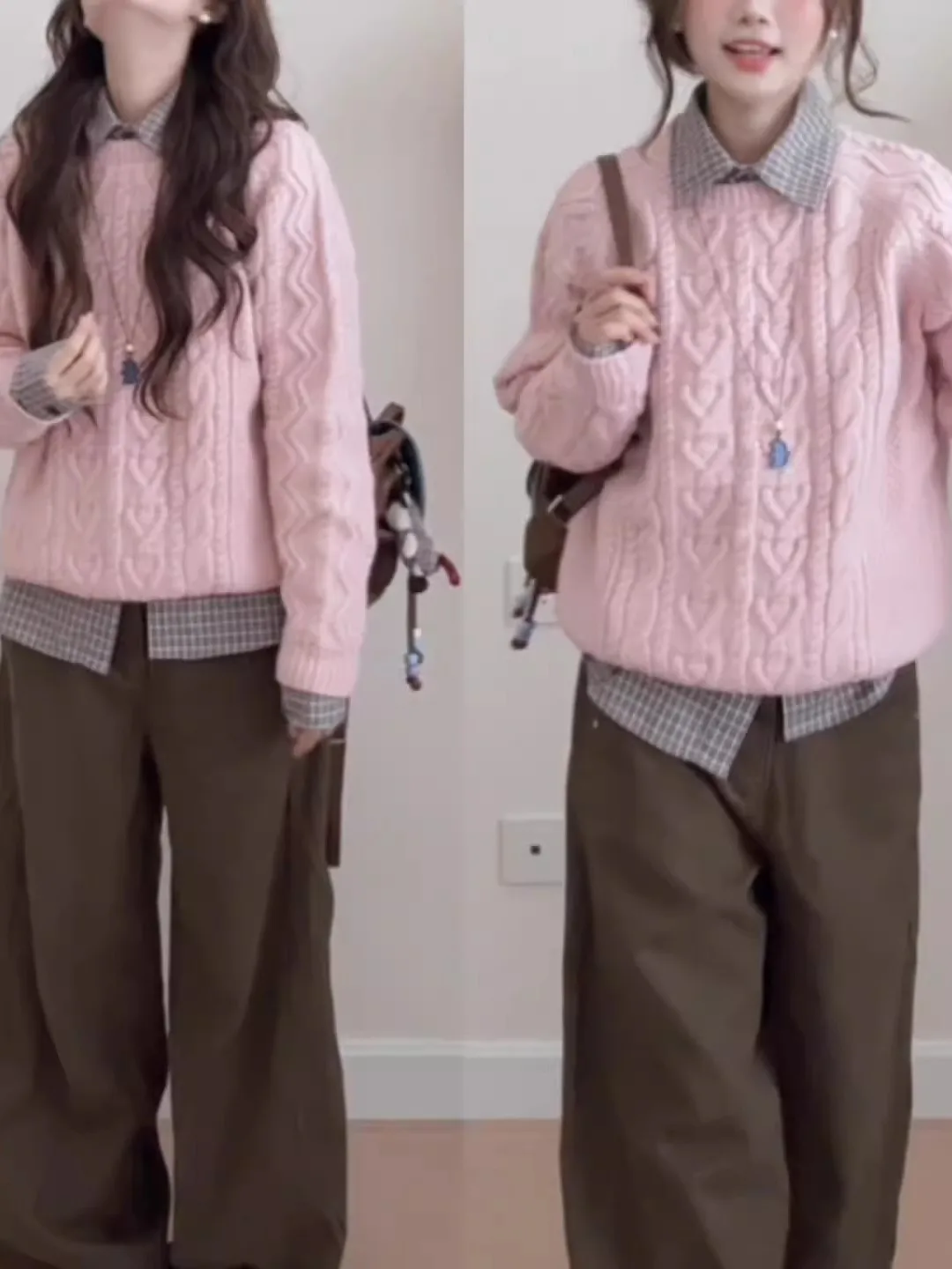 Super Sweet Loose Knitted Sweater Women's Autumn Winter Korean Sle Layering Base Layer Pink Twist Knitwear Warm Thi
Super Sweet Loose Knitted Sweater Women's Autumn Winter Korean Sle Layering Base Layer Pink Twist Knitwear Warm Thi