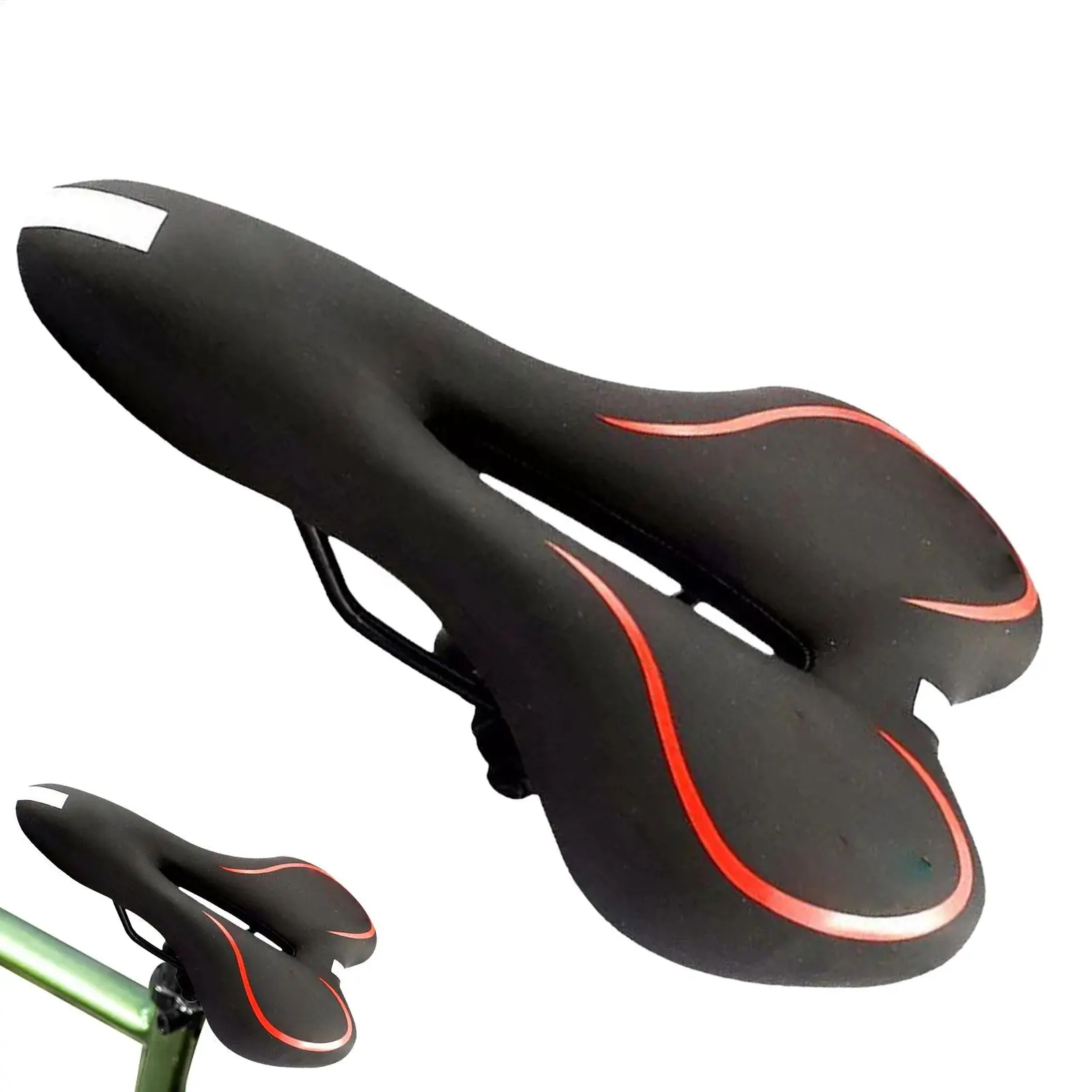 Seat For Bike Comfortable Hollow Bike Seat With Reflective Strip Ergonomic Non-slip Cycle Saddles For Long-Distance Riding
Seat For Bike Comfortable Hollow Bike Seat With Reflective Strip Ergonomic Non-slip Cycle Saddles For Long-Distance Riding