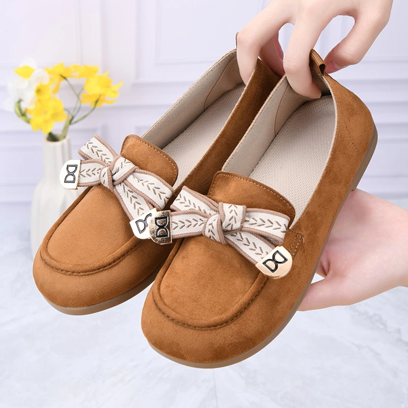 Women's shoes 2026 spring bow Le Fu shoes soft sole casual single shoes flat shoes comfortable and breathable sneakers
Women's shoes 2026 spring bow Le Fu shoes soft sole casual single shoes flat shoes comfortable and breathable sneakers
