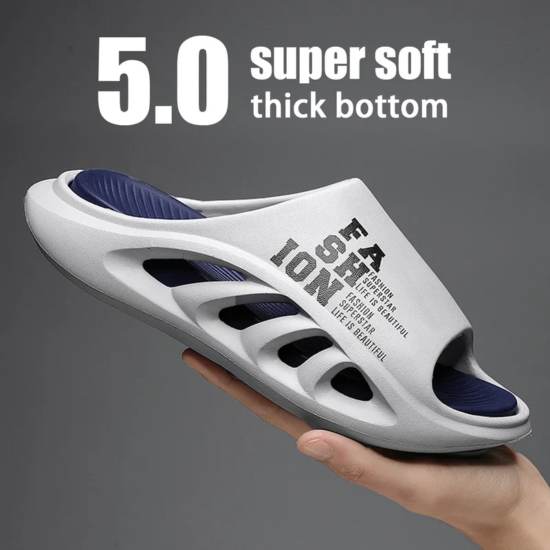 Shevalues EVA Soft Sole Male Slides New Summer Men's Slippers Breathable Hollow Beach Sandals Light Comfortable Indoor Flip Flop
Shevalues EVA Soft Sole Male Slides New Summer Men's Slippers Breathable Hollow Beach Sandals Light Comfortable Indoor Flip Flop
