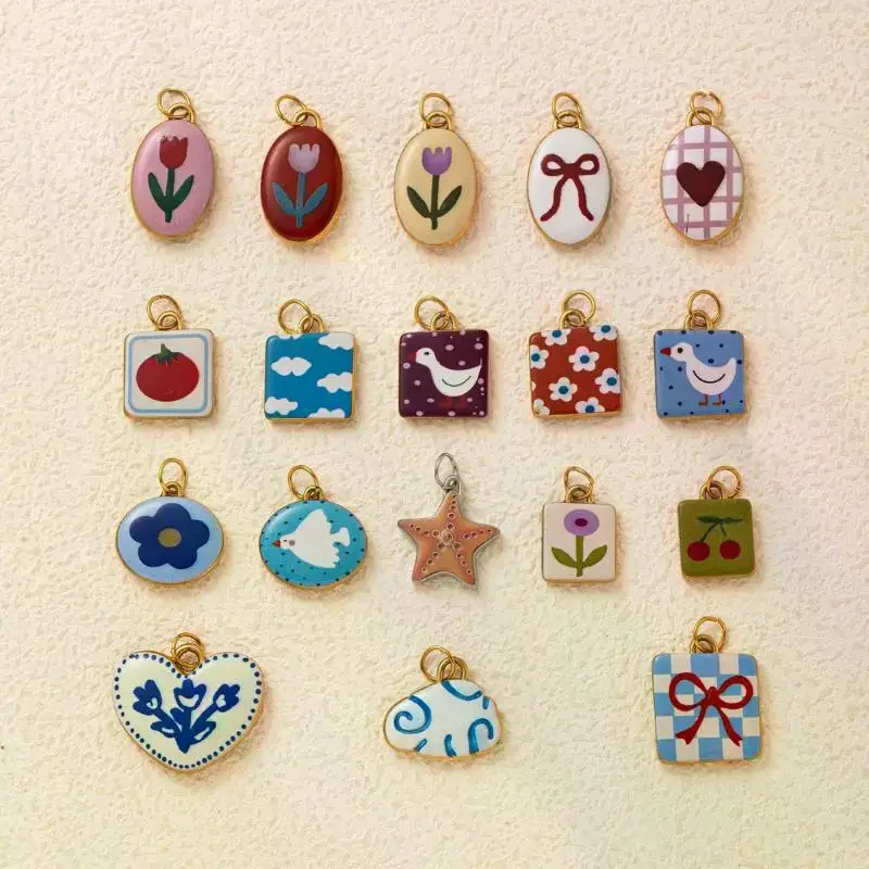 Fashion Stainless Steel Flower Bow Star Cloud Pendant DIY Accessory For Jewelry Making Necklace Earring Hanging Accessories
Fashion Stainless Steel Flower Bow Star Cloud Pendant DIY Accessory For Jewelry Making Necklace Earring Hanging Accessories