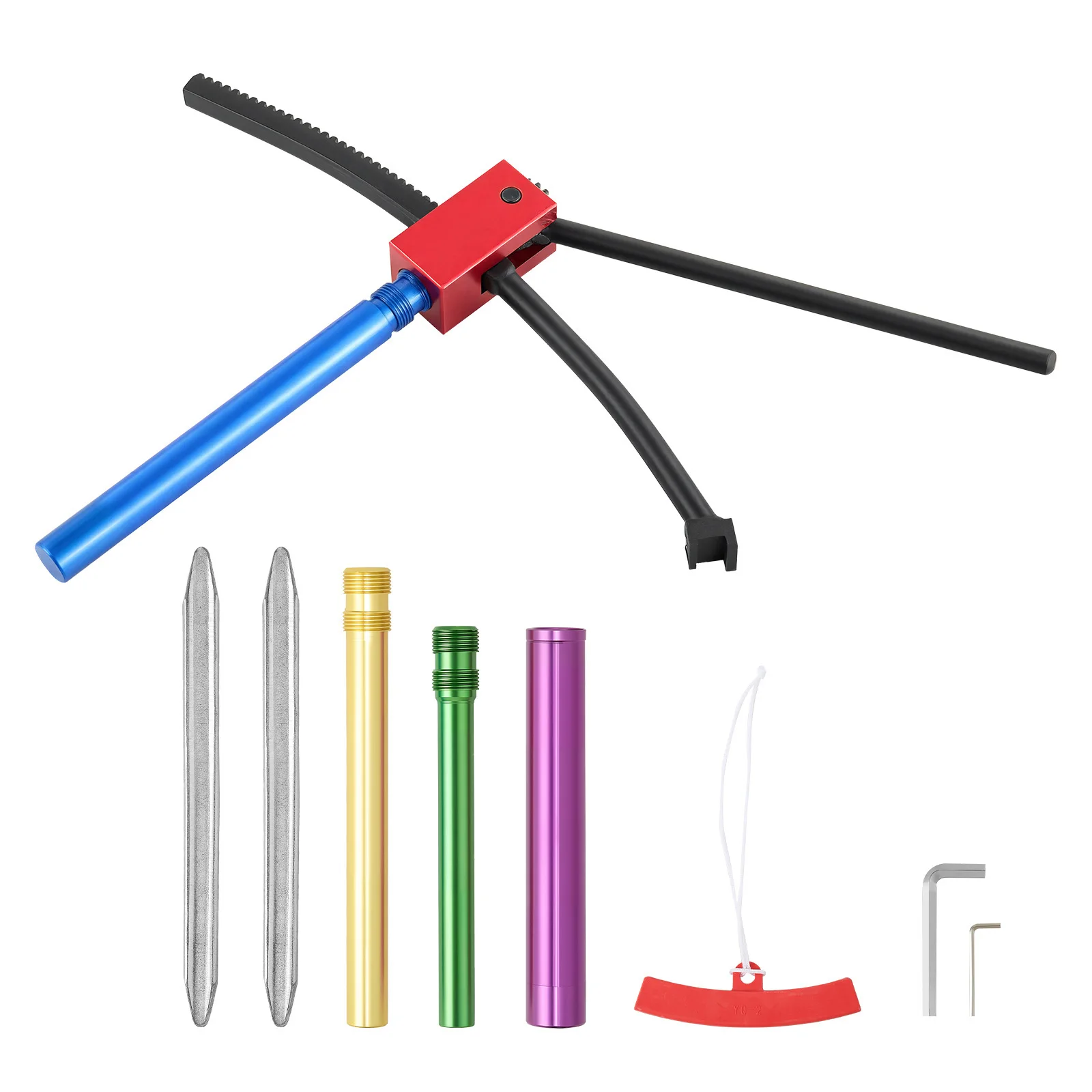 SucceBuy Dirt Bike Tire Changing Tool Kit 15-25 mm Axle Adapters Changing Tools 2 Irons Protective Sleeve Fits 16"-21" Wheels
SucceBuy Dirt Bike Tire Changing Tool Kit 15-25 mm Axle Adapters Changing Tools 2 Irons Protective Sleeve Fits 16"-21" Wheels