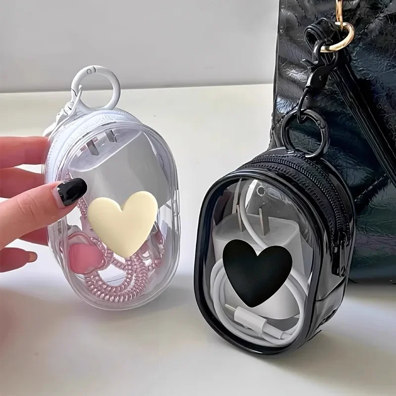 3D Love Heart Round Black Transparent Cosmetic Bags Jewelry Organizer Portable Data Cable Earphone Coin Charger Storage Pouches
3D Love Heart Round Black Transparent Cosmetic Bags Jewelry Organizer Portable Data Cable Earphone Coin Charger Storage Pouches