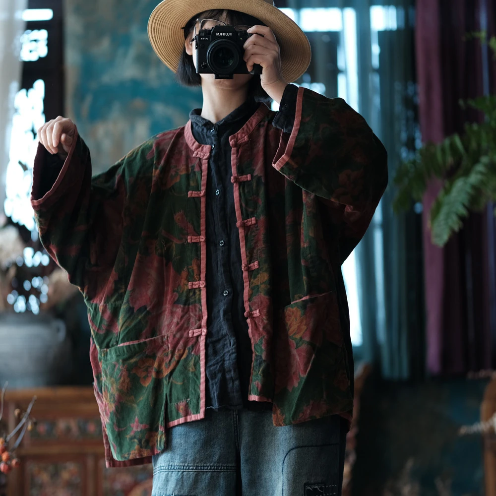 Oversized Women Casual Cotton Shirt New 2025 Spring Chinese Style Vintage Floral Print Loose Female Long Sleeve Tops Shirts M521
Oversized Women Casual Cotton Shirt New 2025 Spring Chinese Style Vintage Floral Print Loose Female Long Sleeve Tops Shirts M521