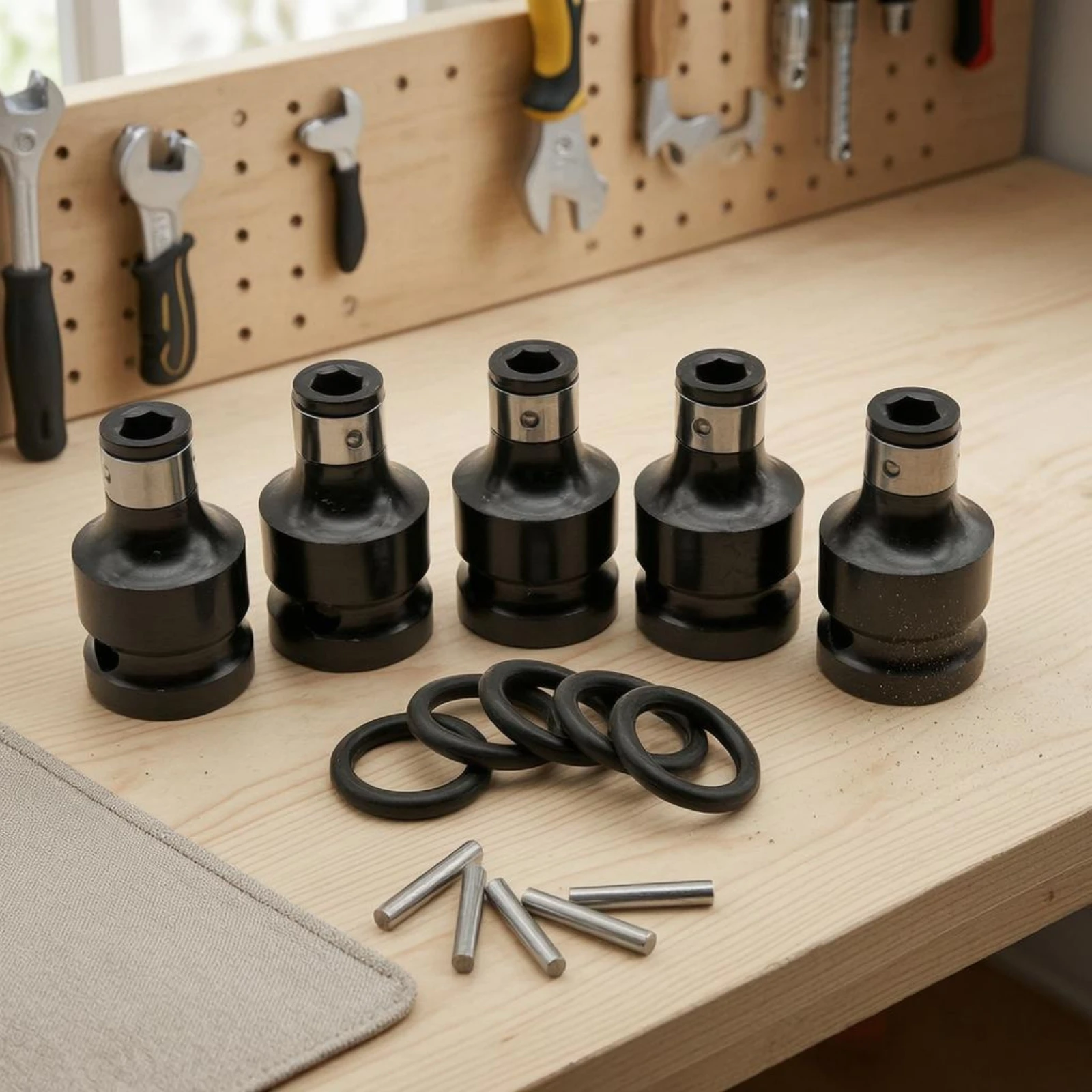 5 Pieces Hex Wrench Adapter Head Black and Silver Wrench-to-Drill Adapter Socket Conversion Joint Easy Installation
5 Pieces Hex Wrench Adapter Head Black and Silver Wrench-to-Drill Adapter Socket Conversion Joint Easy Installation