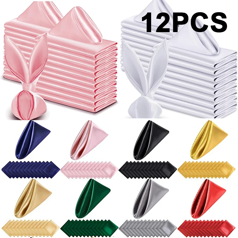 Luxury Satin Table Napkins 12 Pack Soft Pilling Resistant Foldable for Special Occasions Weddings Parties and Holiday Decoratio
Luxury Satin Table Napkins 12 Pack Soft Pilling Resistant Foldable for Special Occasions Weddings Parties and Holiday Decoratio