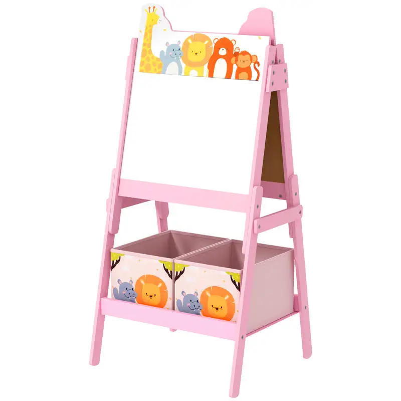 Qaba Doubel-Sided Easel for Kids w/ Whiteboard, Chalkboard, Storage Boxes, Blue
Qaba Doubel-Sided Easel for Kids w/ Whiteboard, Chalkboard, Storage Boxes, Blue