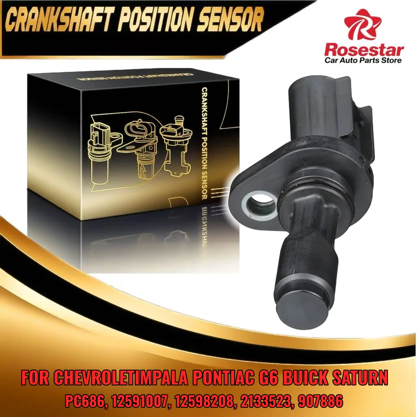 12598208 Датчик положения коленчатого вала двигателя подходит для Chevrolet Impala Pontiac G6 Buick Saturn 2133523
12598208 Датчик положения коленчатого вала двигателя подходит для Chevrolet Impala Pontiac G6 Buick Saturn 2133523