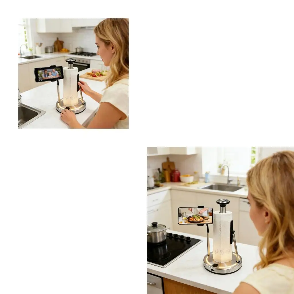 Modern Tissue Base Offering Detachable Sprayer And Flexible Phone Mount
Modern Tissue Base Offering Detachable Sprayer And Flexible Phone Mount