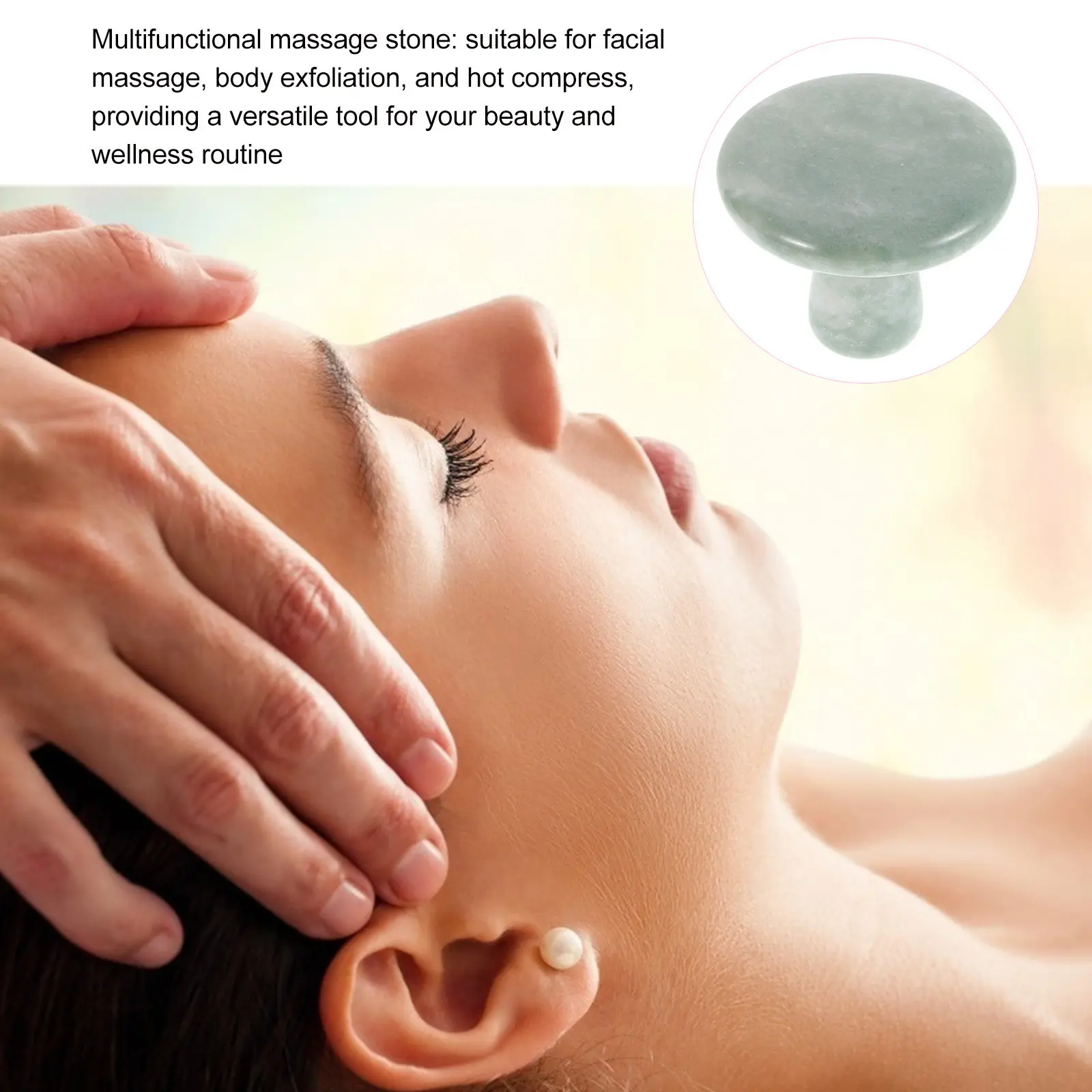 Gua Sha Facial Tool Made of Natural Jade Mushroom Shaped Massager for Skin Elasticity and Relaxation Beauty Stone
Gua Sha Facial Tool Made of Natural Jade Mushroom Shaped Massager for Skin Elasticity and Relaxation Beauty Stone