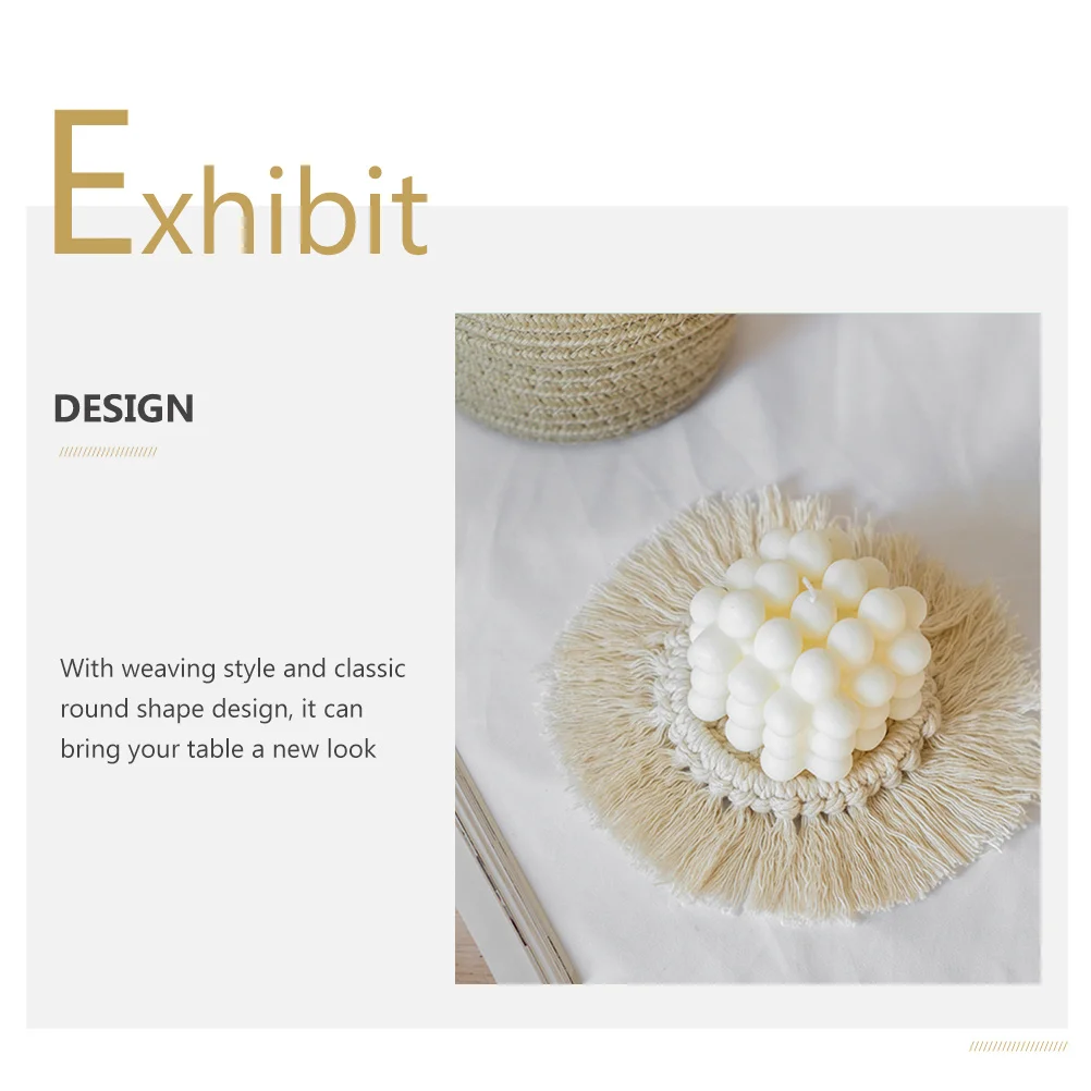 Weaving Cotton Coaster Tassel Heat Insulation Tabletop Pot Cup Cushion For Home Woven Cup Mat Heat Resistant Table
Weaving Cotton Coaster Tassel Heat Insulation Tabletop Pot Cup Cushion For Home Woven Cup Mat Heat Resistant Table