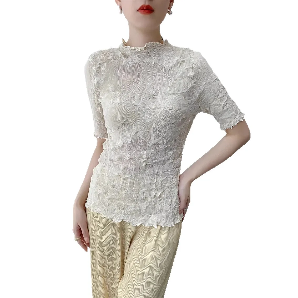 Miyake Pleated Blouse Female Bottoming Shirt Slim Long-sleeved T-shirt 2026 Fall New Casual Versatile Thin Ageing T-shirt 5 sold
Miyake Pleated Blouse Female Bottoming Shirt Slim Long-sleeved T-shirt 2026 Fall New Casual Versatile Thin Ageing T-shirt 5 sold