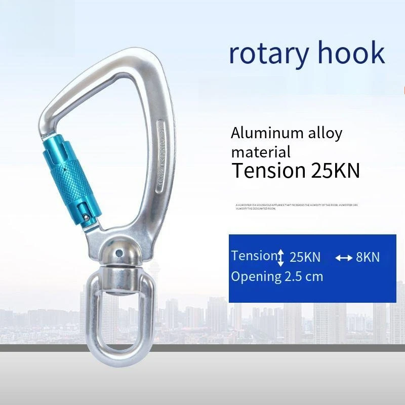 Professional High Altitude Work Safety Rope Aluminum 360° Rotating Auto Lock Carabiner Outdoor Training Fall Protection
Professional High Altitude Work Safety Rope Aluminum 360° Rotating Auto Lock Carabiner Outdoor Training Fall Protection