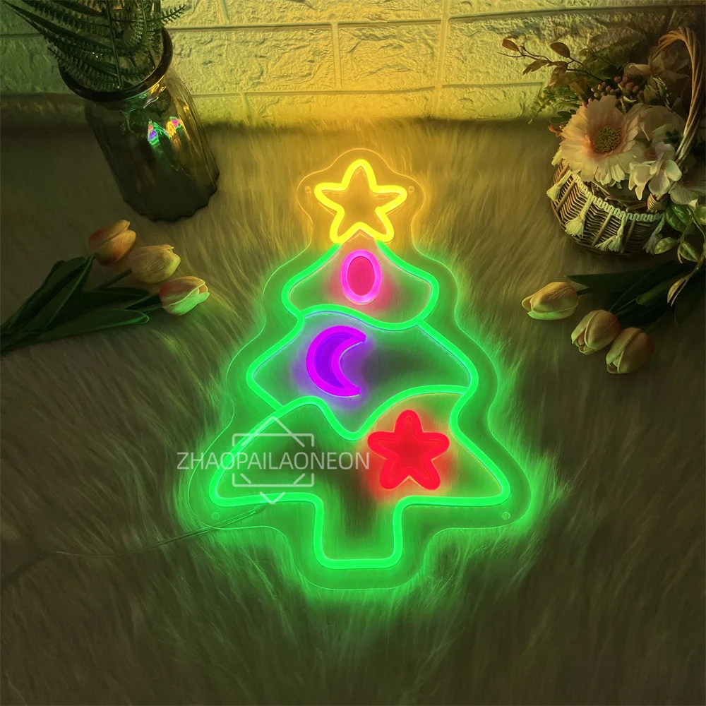 Christmas Tree Neon Signs LED Wall Room Decor Christmas Party Bedroom Livingroom Decorations Neon Lights Gift for Children
Christmas Tree Neon Signs LED Wall Room Decor Christmas Party Bedroom Livingroom Decorations Neon Lights Gift for Children