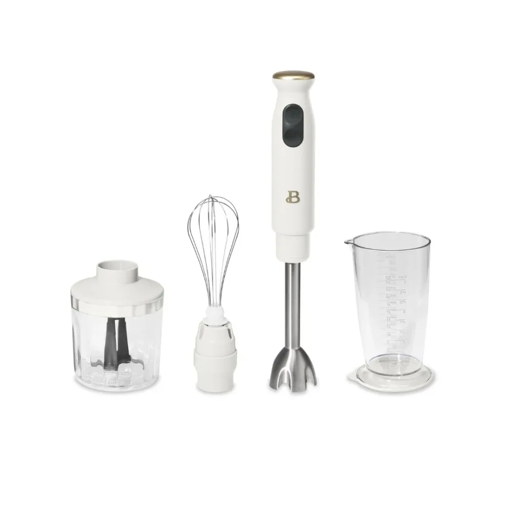 2025 Beautiful 2-Speed Immersion Blender with Chopper & Measuring Cup, White Icing by Drew Barrymore
2025 Beautiful 2-Speed Immersion Blender with Chopper & Measuring Cup, White Icing by Drew Barrymore